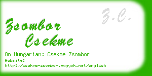 zsombor csekme business card
